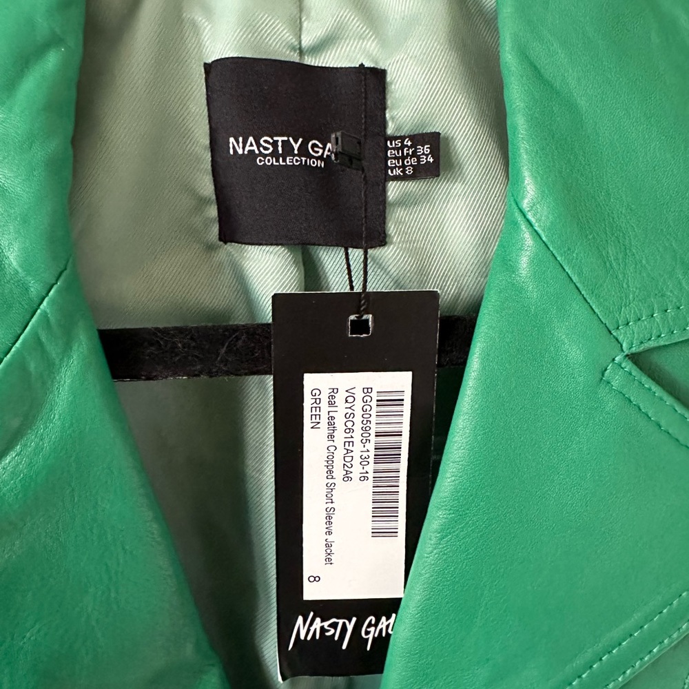 Short sleeve leather jacket - Picture 2 of 3